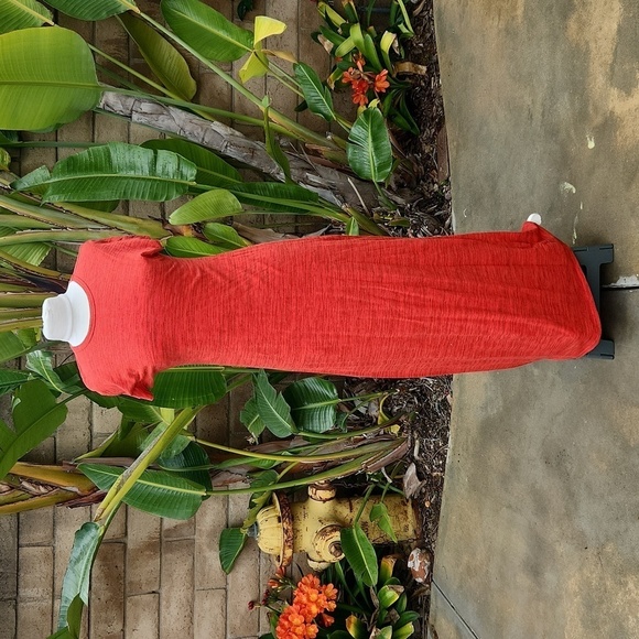 Lularoe red black heathered Maria Maxi dress size extra small - Picture 1 of 7